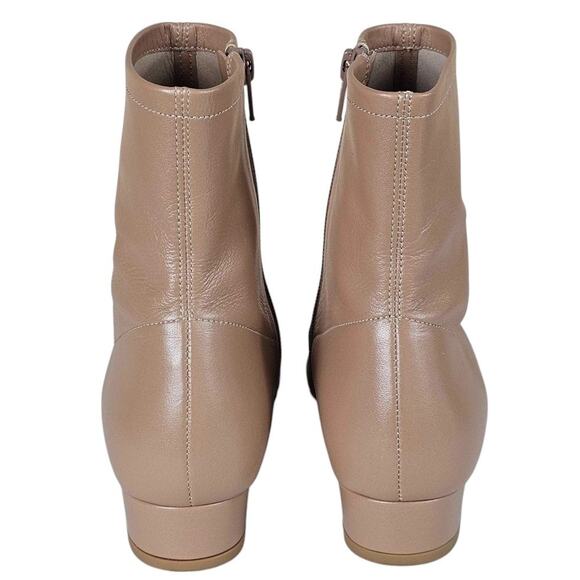 BY FAR Leather Low Heel Square Toe Booties $540 Size 37 - Picture 3 of 14
